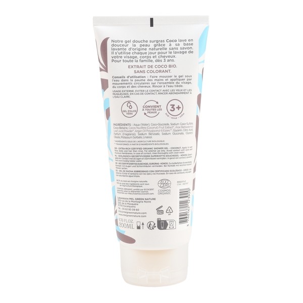 MKL Gel douche Surgras Coco Bio