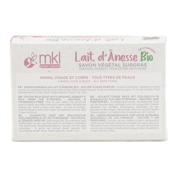 MKL savon végétal lait d'ânesse bio Neutre