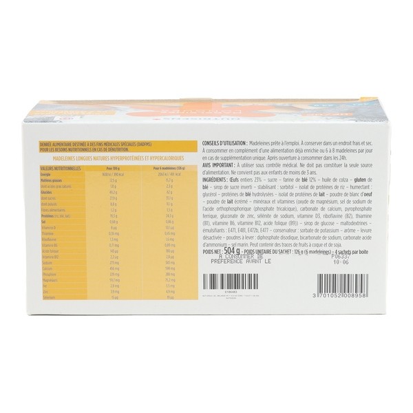 Nutrisens madeleines longues HP/HC