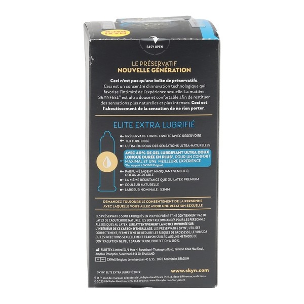 Manix Skyn Elite Extra Lubrifié préservatifs sans latex