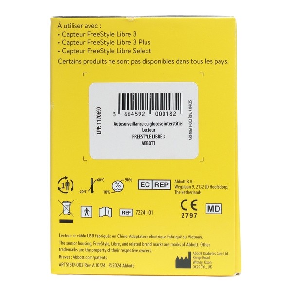 Freestyle Libre 3 Lecteur de glycémie