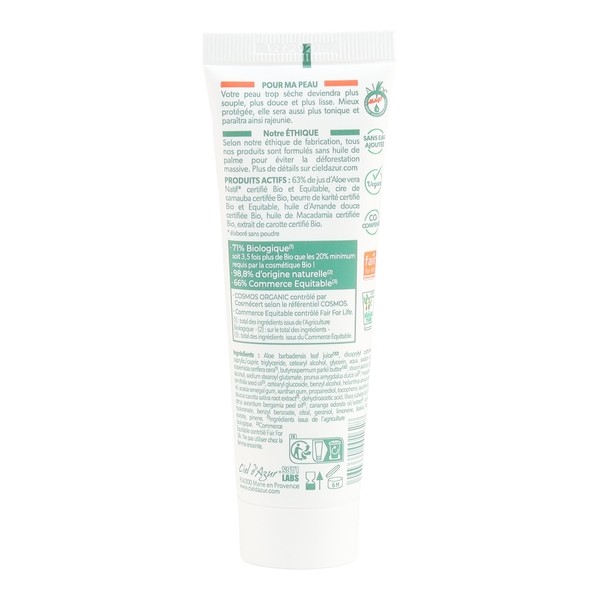 Pur Aloé crème visage intense aloe vera 63 % Bio