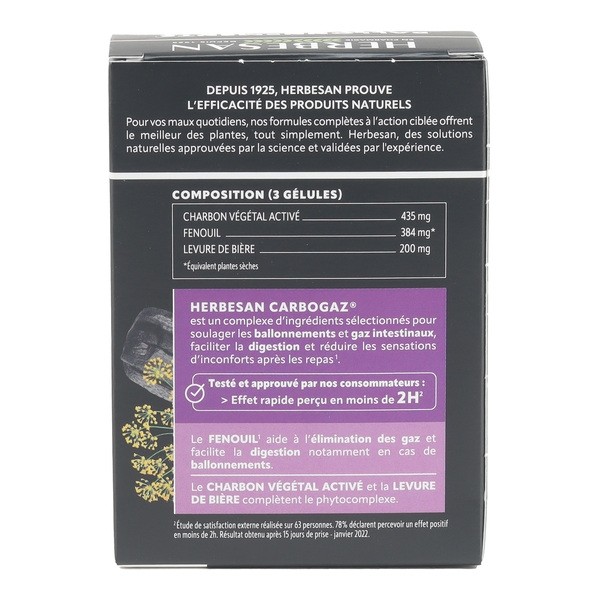 Herbesan Carbogaz gélules Ballonnements