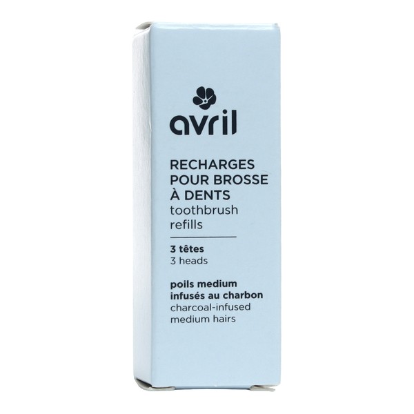 Avril recharges pour brosse à dents poils infusés au charbon