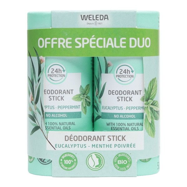Weleda Déodorant stick 24h bio Eucalyptus Peppermint