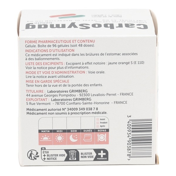 Carbosymag gélule Anti ballonnement
