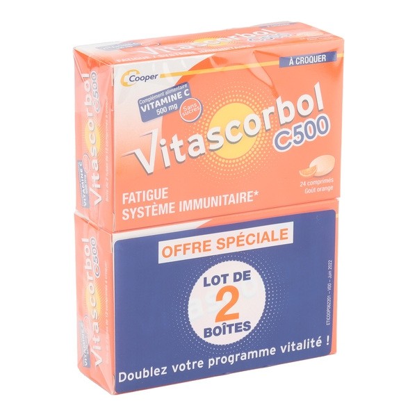 Vitascorbol Vitamine C 500 mg comprimés à croquer