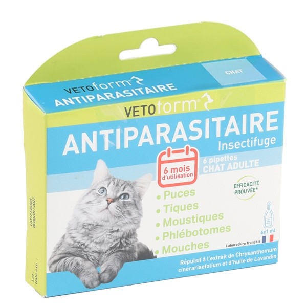 Vetoform antiparasitaire Chat pipettes