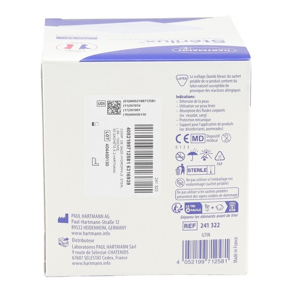 Stérilux compresse de gaze 7,5 cm x 7,5 cm