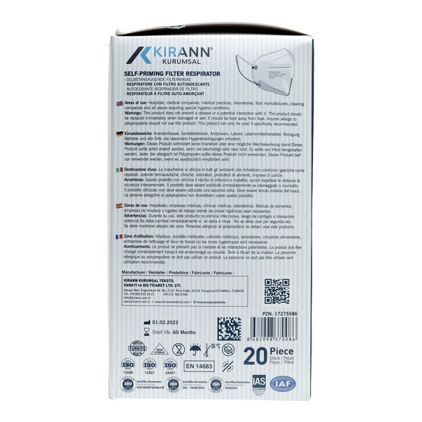 Masque FFP2 NR Kirann