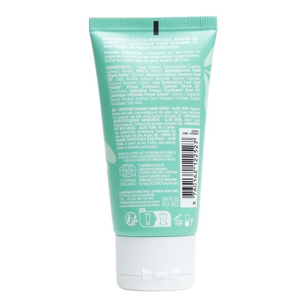 MKL Crème Mains Nourrissante Bio Aloe Vera
