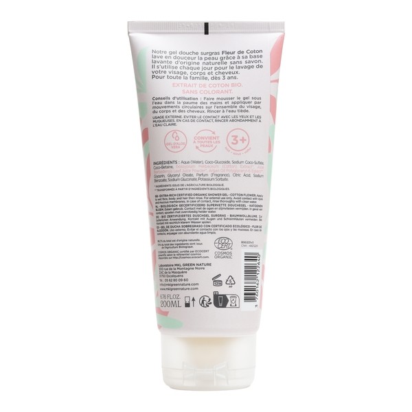 MKL Gel Douche surgras Fleur de coton Bio