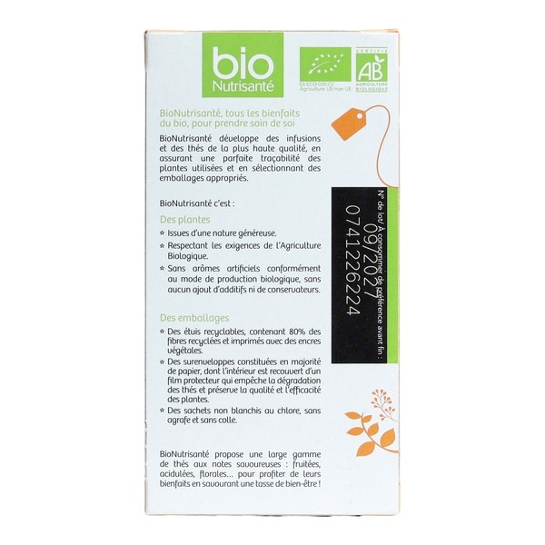 Bio Nutrisanté Thé vert Minceur sachets