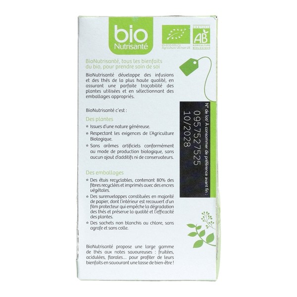 Bio Nutrisanté Matcha Latte Antioxydant sachets