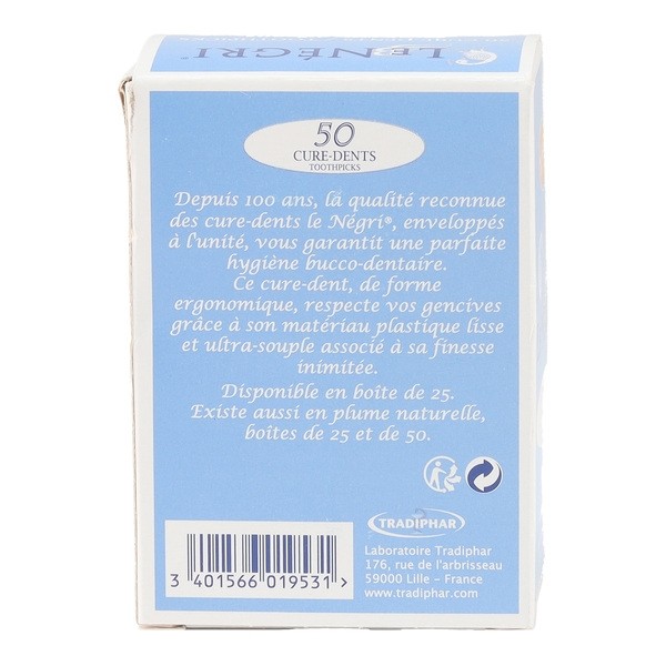 Le Négri cure-dents plastique ultra fin