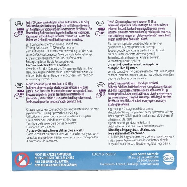 Vectra 3D Pipettes anti puces chien