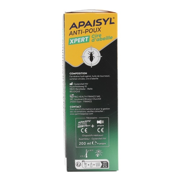 Apaisyl Xpert Cire d'abeille lotion anti-poux et lentes