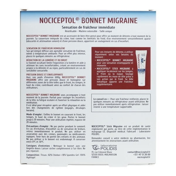 Bonnet migraine Nociceptol
