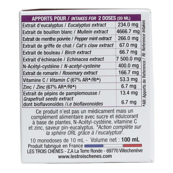 Les 3 chênes Efirub Coups de froid unidoses