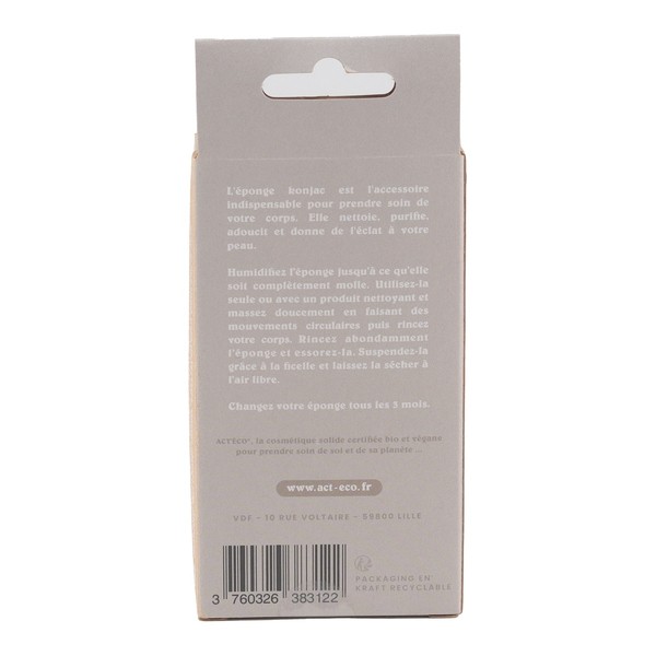 Eponge konjac charbon Act Eco