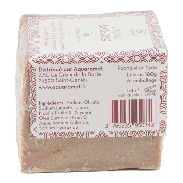 Savon d'Alep authentique 35 % laurier Aquaromat