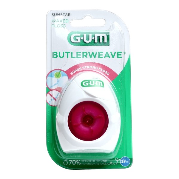 Gum Butlerweave fil dentaire ciré 55 m