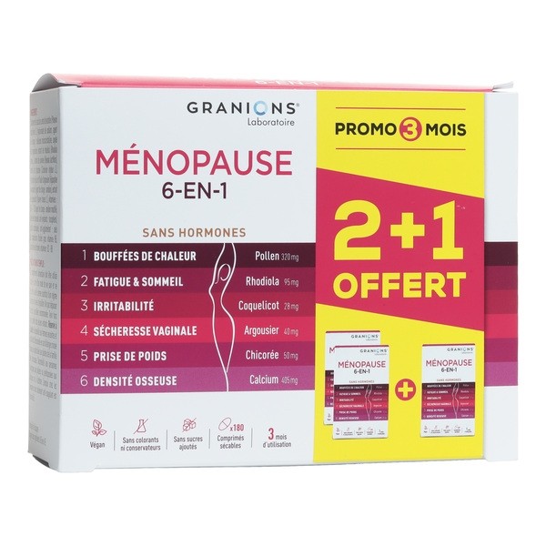 Granions Ménopause 6 en 1 comprimés