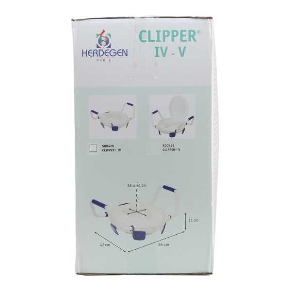 Réhausse WC Clipper IV avec accoudoirs
