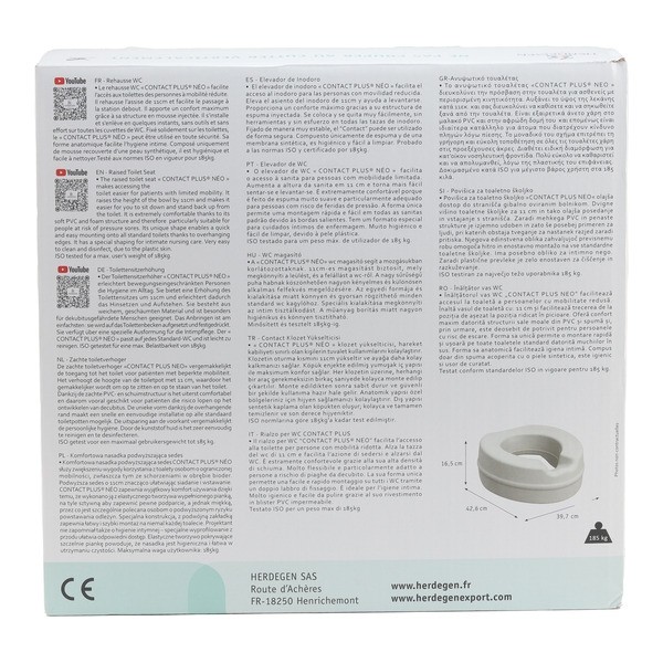 Réhausse WC Contact Plus Néo mousse 11 cm