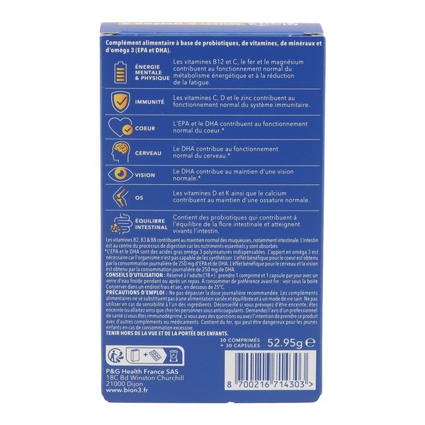 Bion 3 Multi et Oméga 3 comprimés + capsules