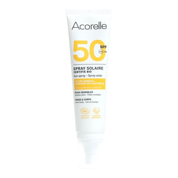 Acorelle Spray solaire SPF 50 Bio