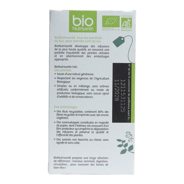 Bio Nutrisanté Infusion Confort de la gorge sachets