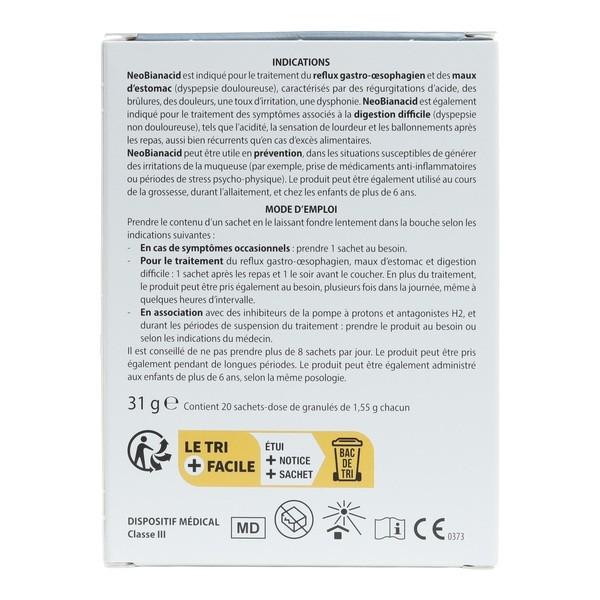 Aboca NeoBianacid sachets dose citron