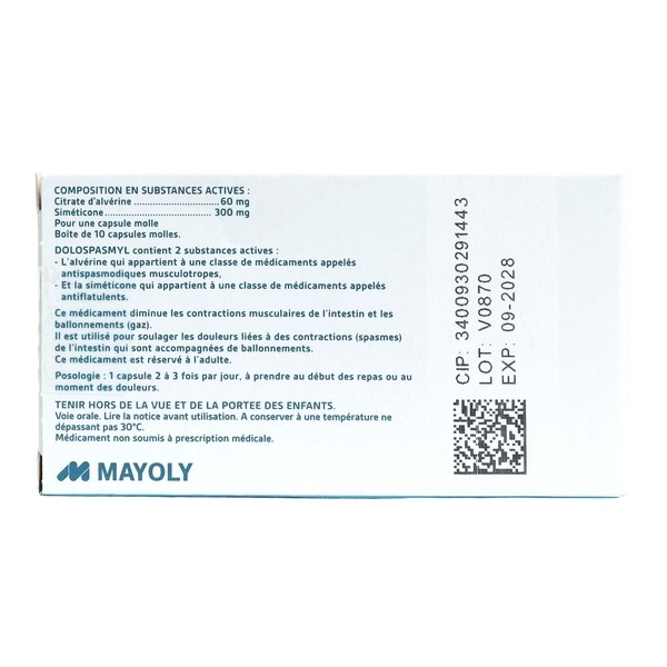Dolospasmyl capsules molles