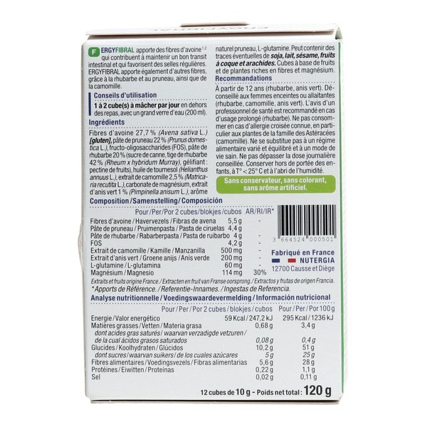 Nutergia Ergyfibral cubes à mâcher