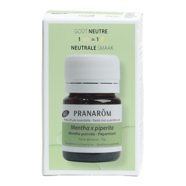 Pranarom Perles d'huile essentielle de Menthe poivrée Bio capsules