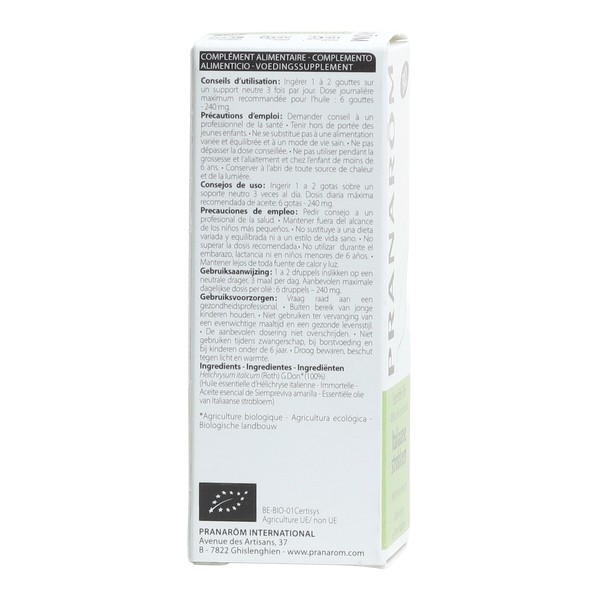 Pranarom huile essentielle Immortelle bio