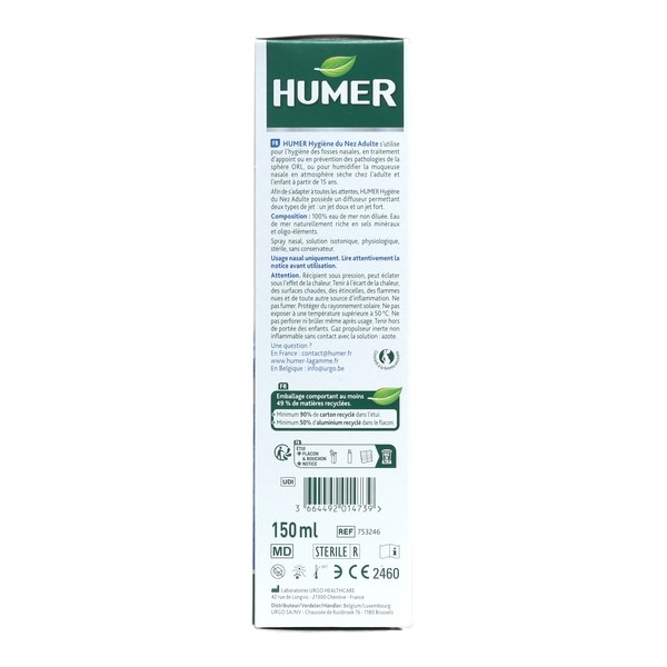 Humer Hygiène du nez spray nasal
