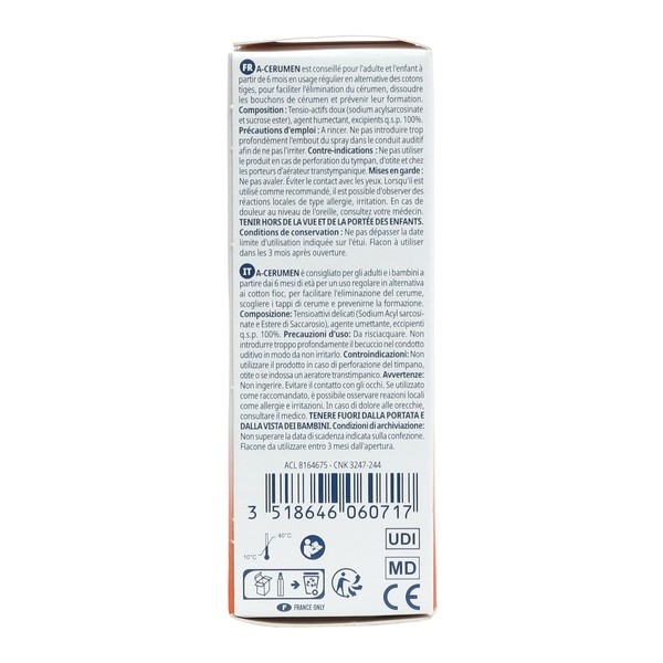 A cerumen spray oreille