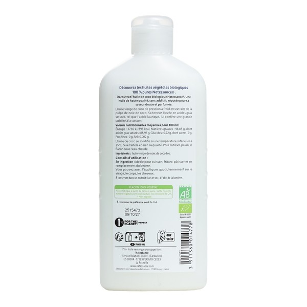 Natessance huile de coco bio