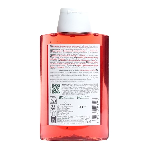 Klorane Shampooing à la grenade pour cheveux colorés