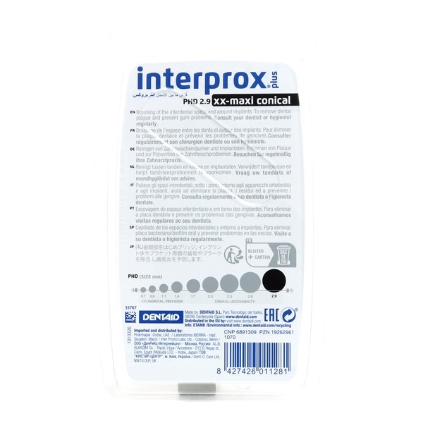 Brossettes interdentaires Interprox Plus 90° coniques