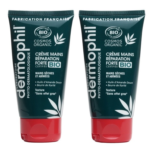 Dermophil Indien Crème mains Réparation forte bio