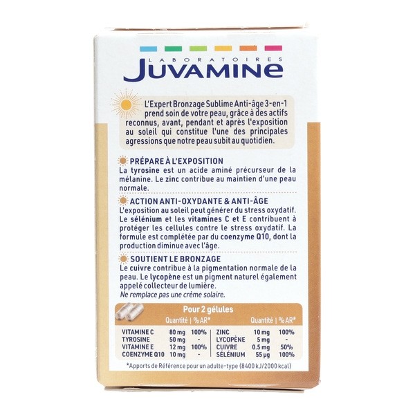 Juvamine Expert Bronzage Sublime anti âge gélule