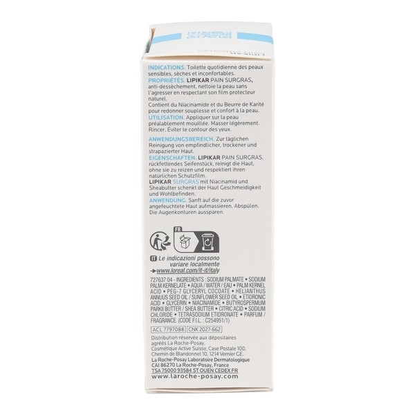 La Roche Posay Lipikar pain surgras physiologique