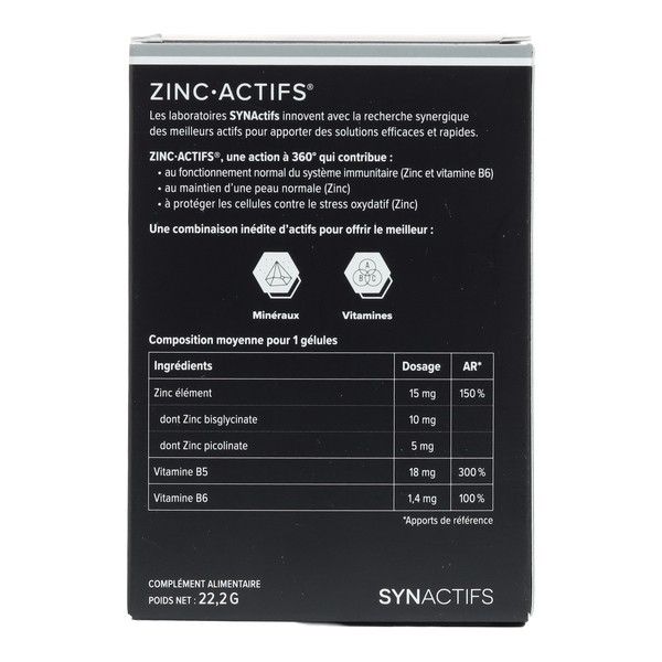 Aragan Zinc Actifs gélules