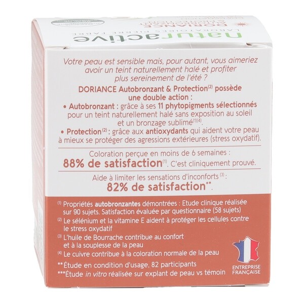Naturactive Doriance Autobronzant et protection capsules