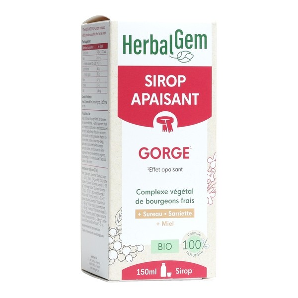 HerbalGem Sirop apaisant gorge Bio