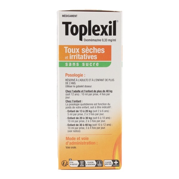 Toplexil sans sucre sirop