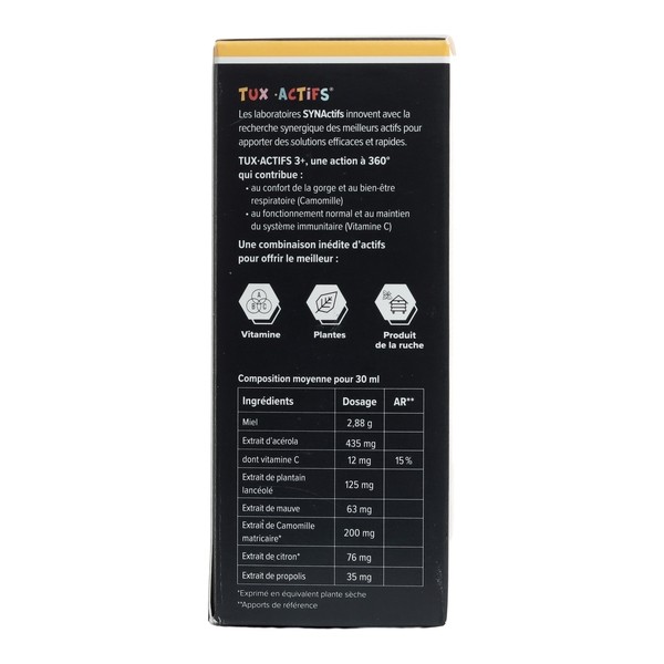 Aragan Tux Actifs 3+ sirop enfant